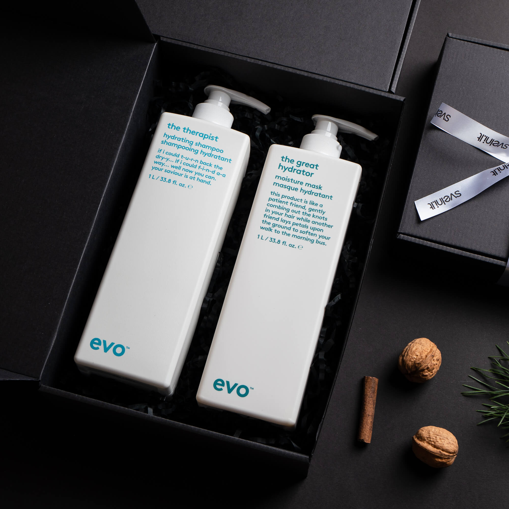 1L + 1L Evo The Therapist drėkinamasis rinkinys: Šampūnas ir Kaukė