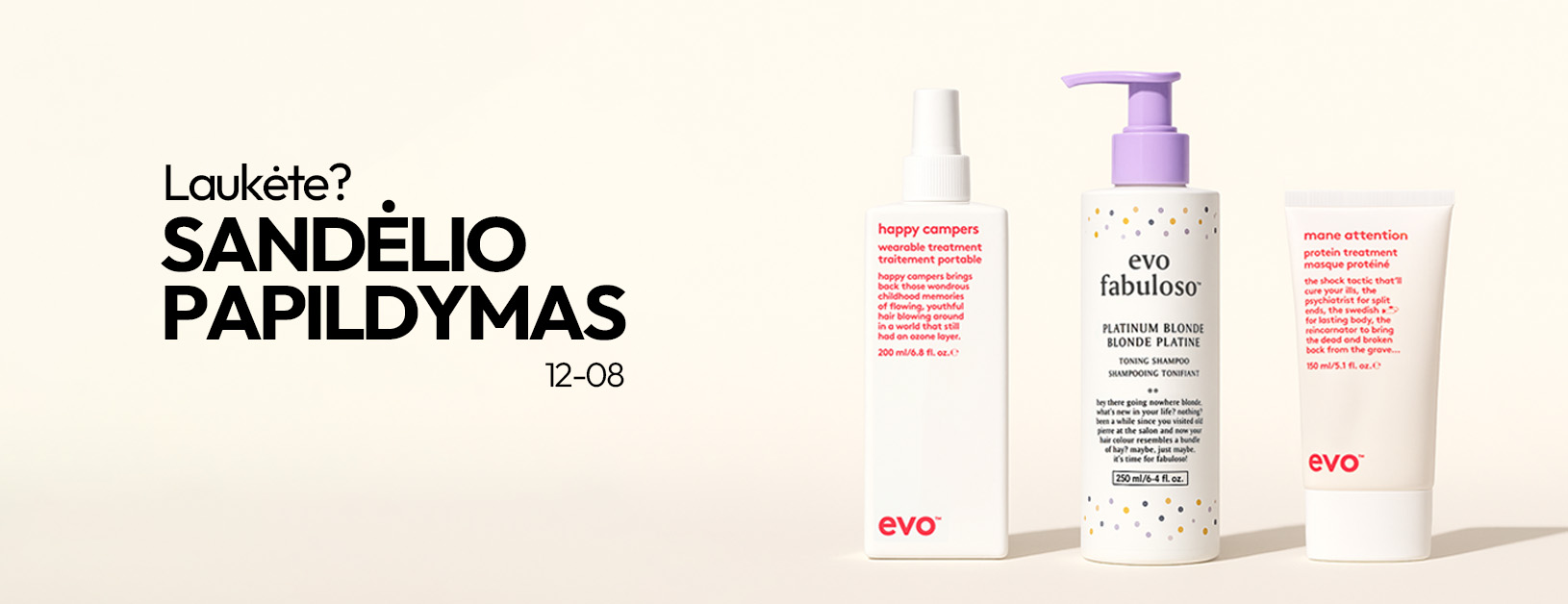 Evo plaukų priežiūros prekės