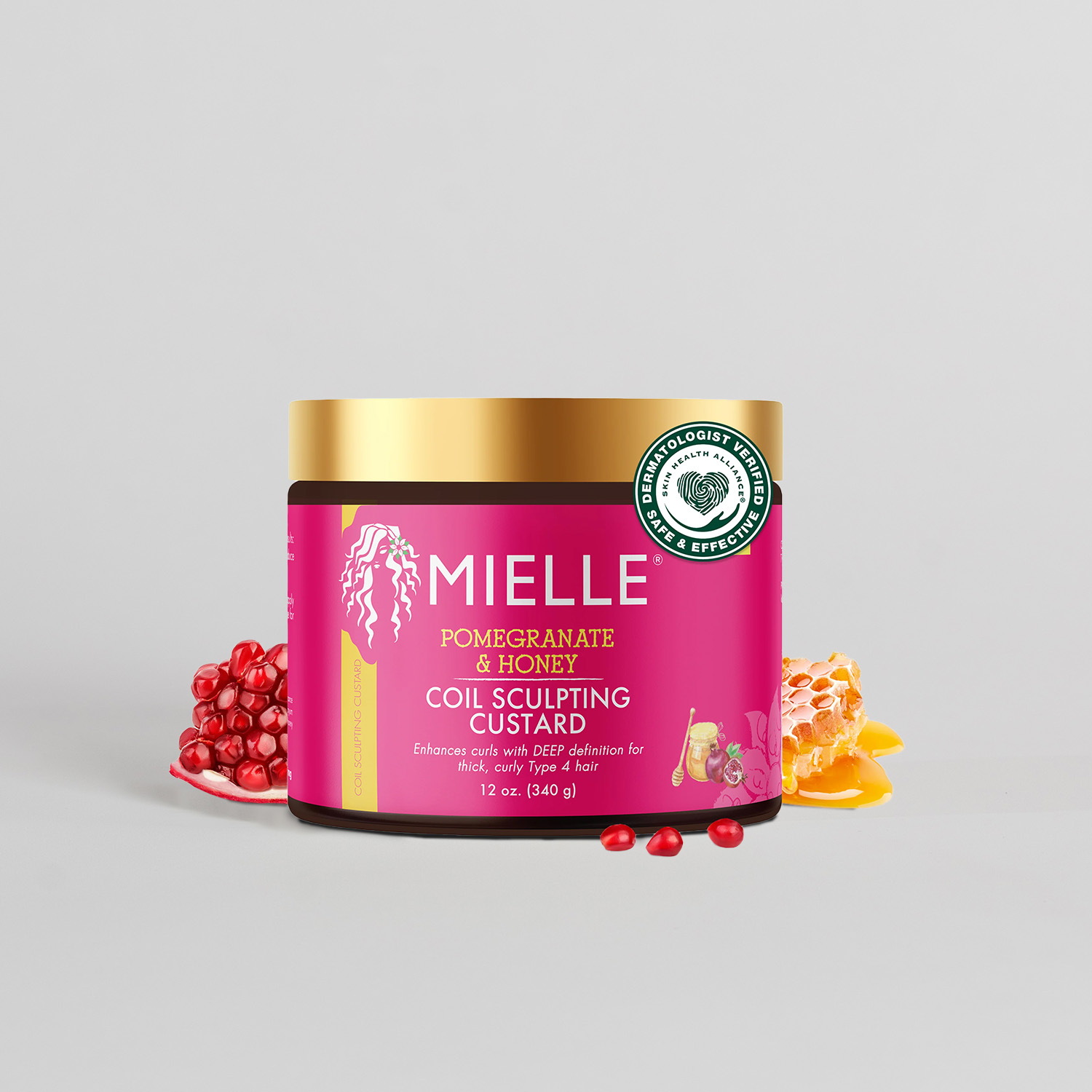 Mielle Organics Pomegranate Honey formavimo priemonė garbanotiems plaukams 340g