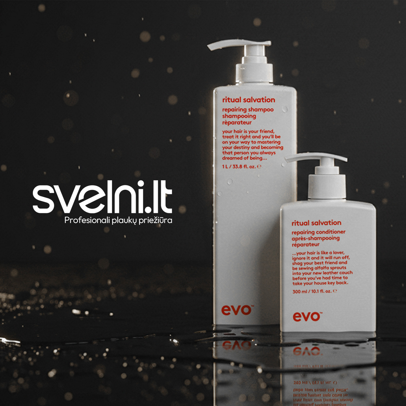 Evo plaukų priežiūros prekės mobile