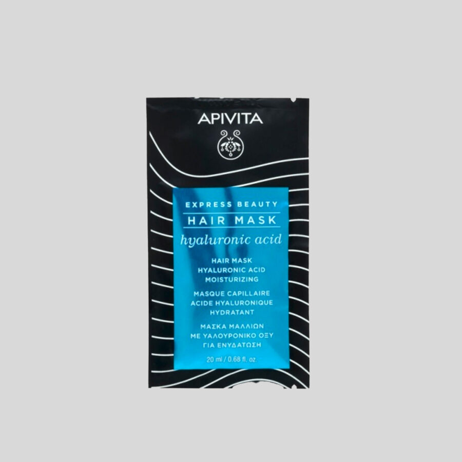 Apivita Express Beauty drėkinanti plaukų kaukė su hialuronu 20ml