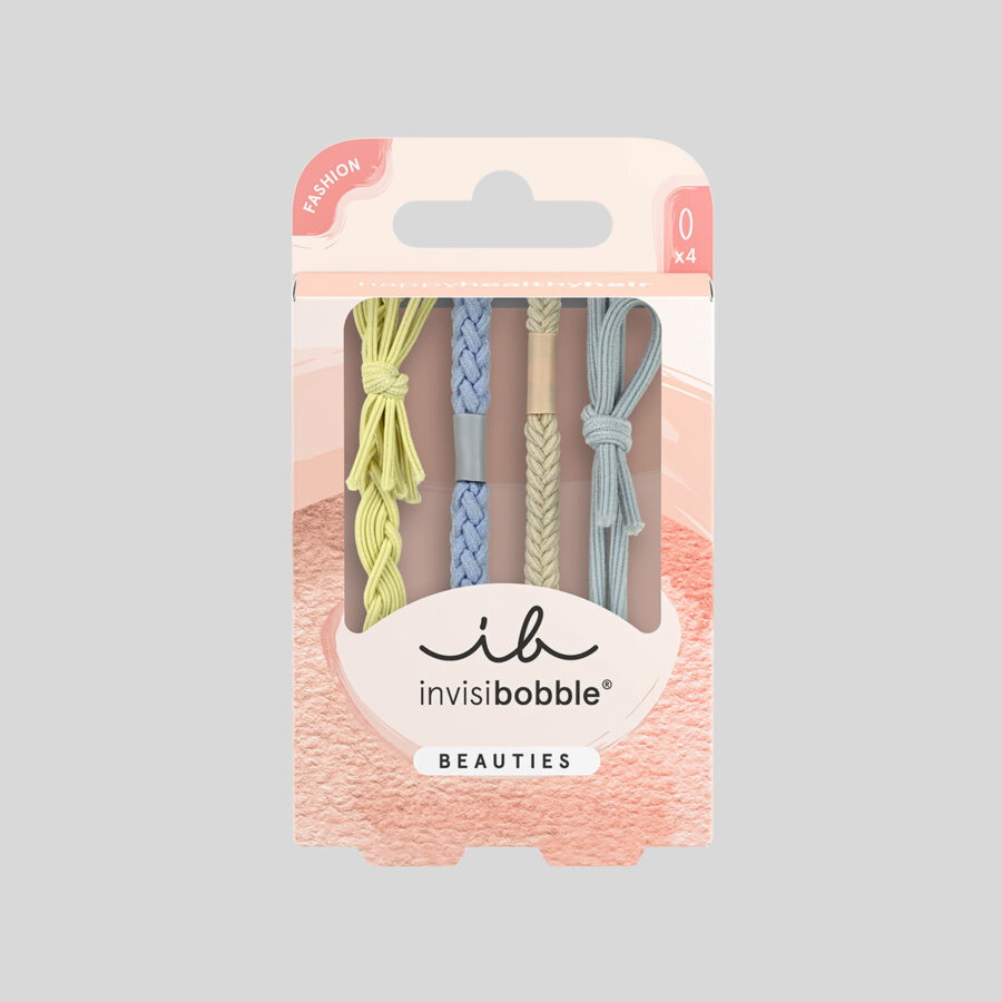 Invisibobble BEAUTIES Bebe Blue plaukų gumytės, 4 vnt.