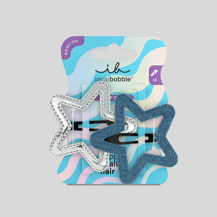 Invisibobble Clipstar Starlight Serenade plaukų segtukai, 2 vnt.