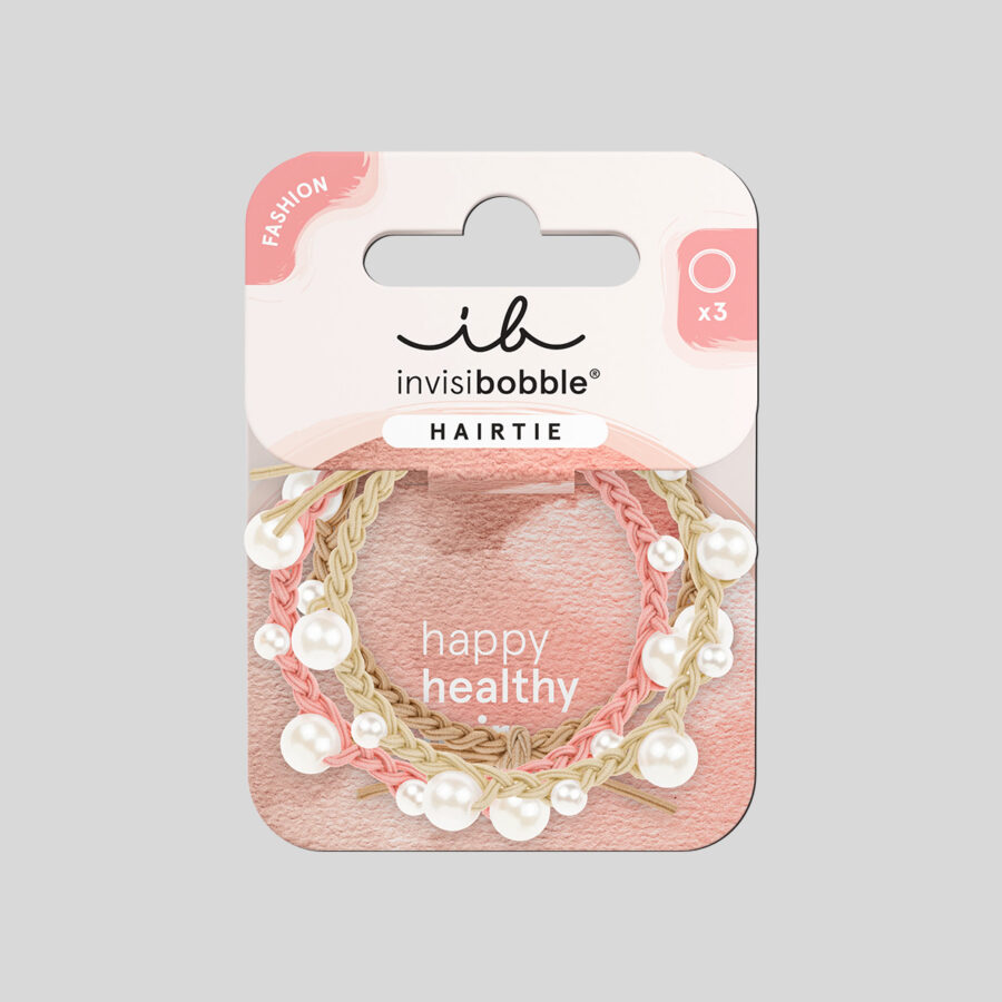 Invisibobble HAIRTIE Princess Pearl plaukų gumytės, 3 vnt.