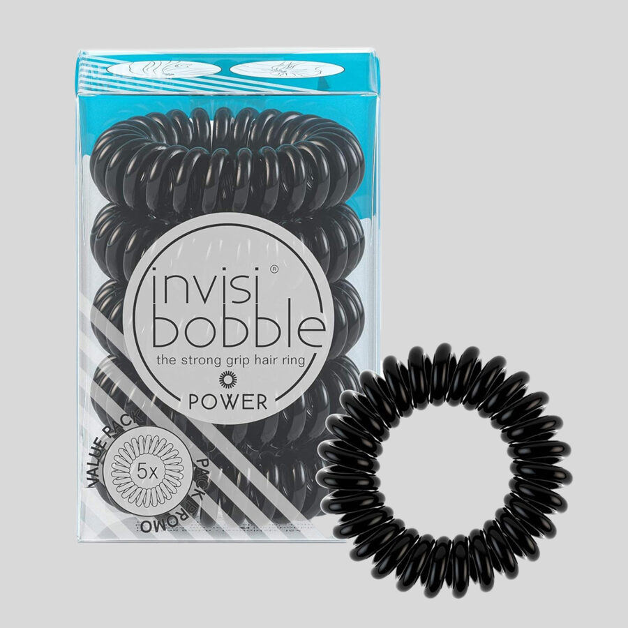 Invisibobble POWER True Black plaukų gumytės, 5 vnt.