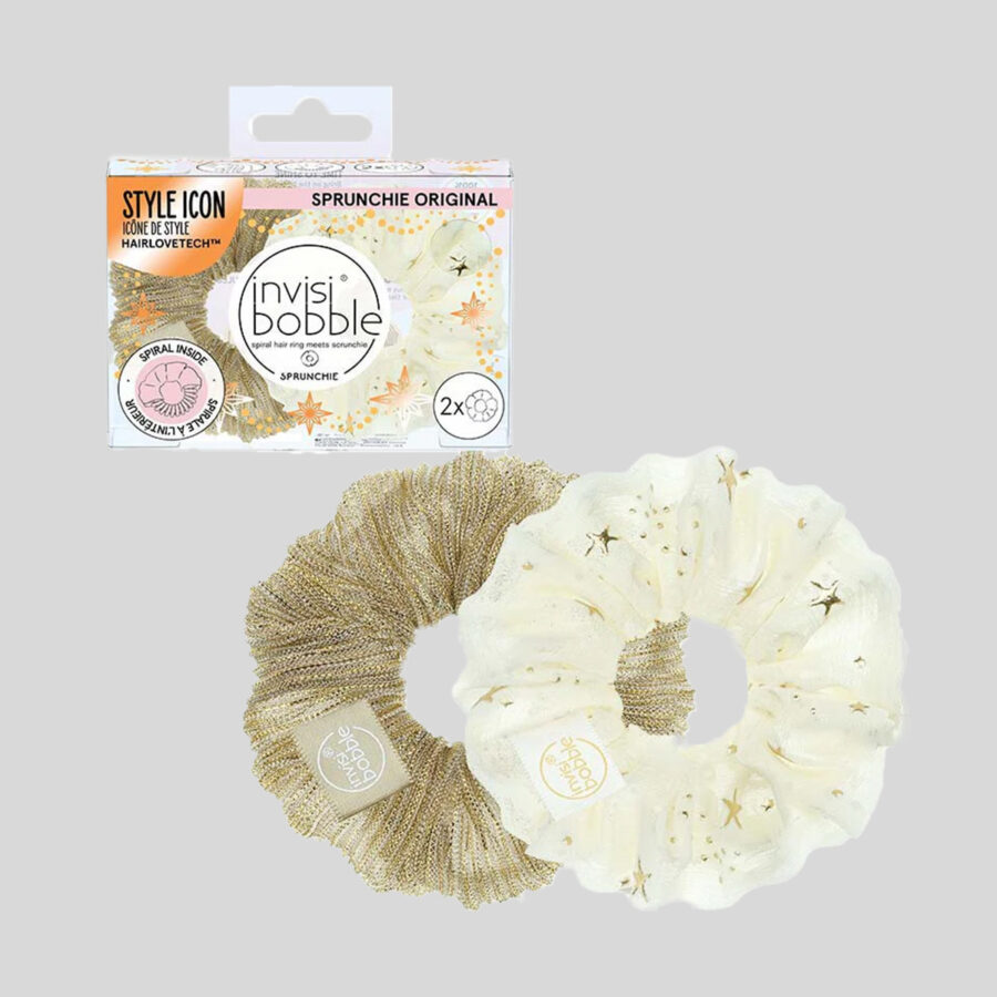 Invisibobble Sprunchie Time to Shine Bring on the Night plaukų gumytės, 2 vnt.