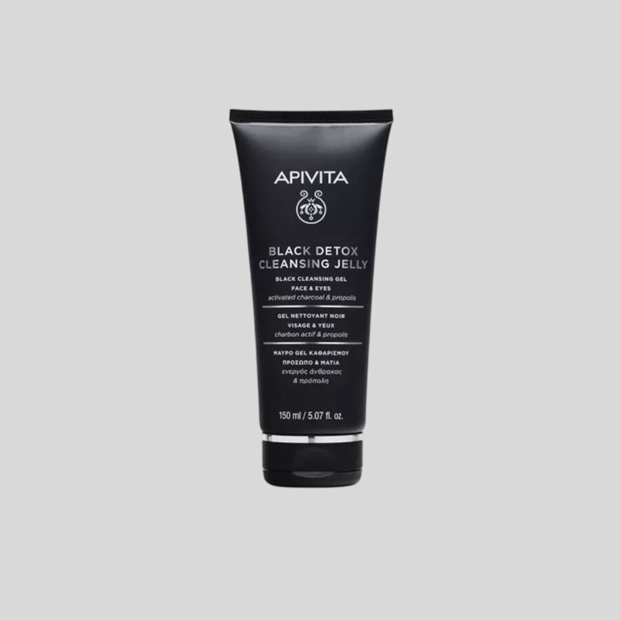 Apivita Black Detox valomasis veido gelis, 150 ml