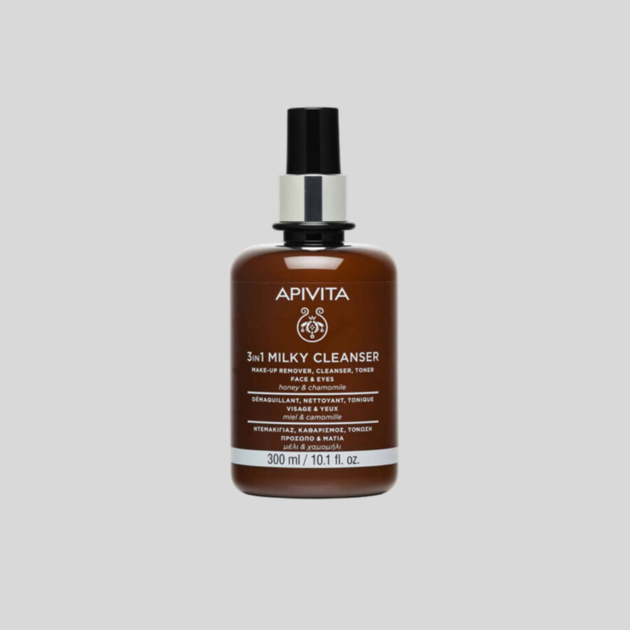 Apivita Cleansing Milk 3in1 valomasis pienelis, 300 ml