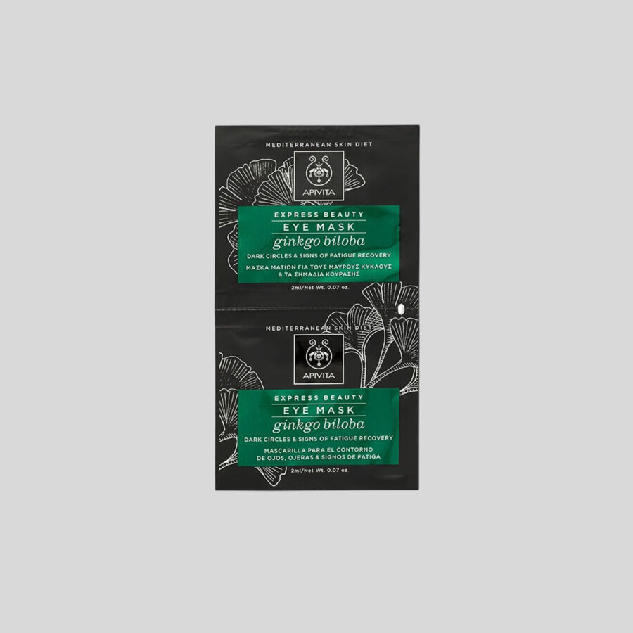 Apivita Express Beauty paakių kaukė su ginkmedžiu, 2x2 ml