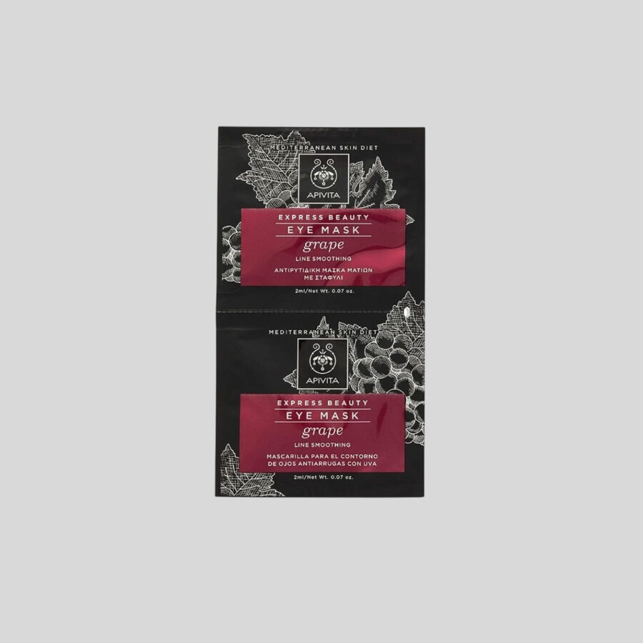 Apivita Express Beauty paakių kaukė su vynuogėmis, 2x2 ml