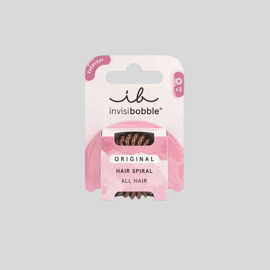Invisibobble ORIGINAL Pretzel Brown plaukų gumytės, 3 vnt.