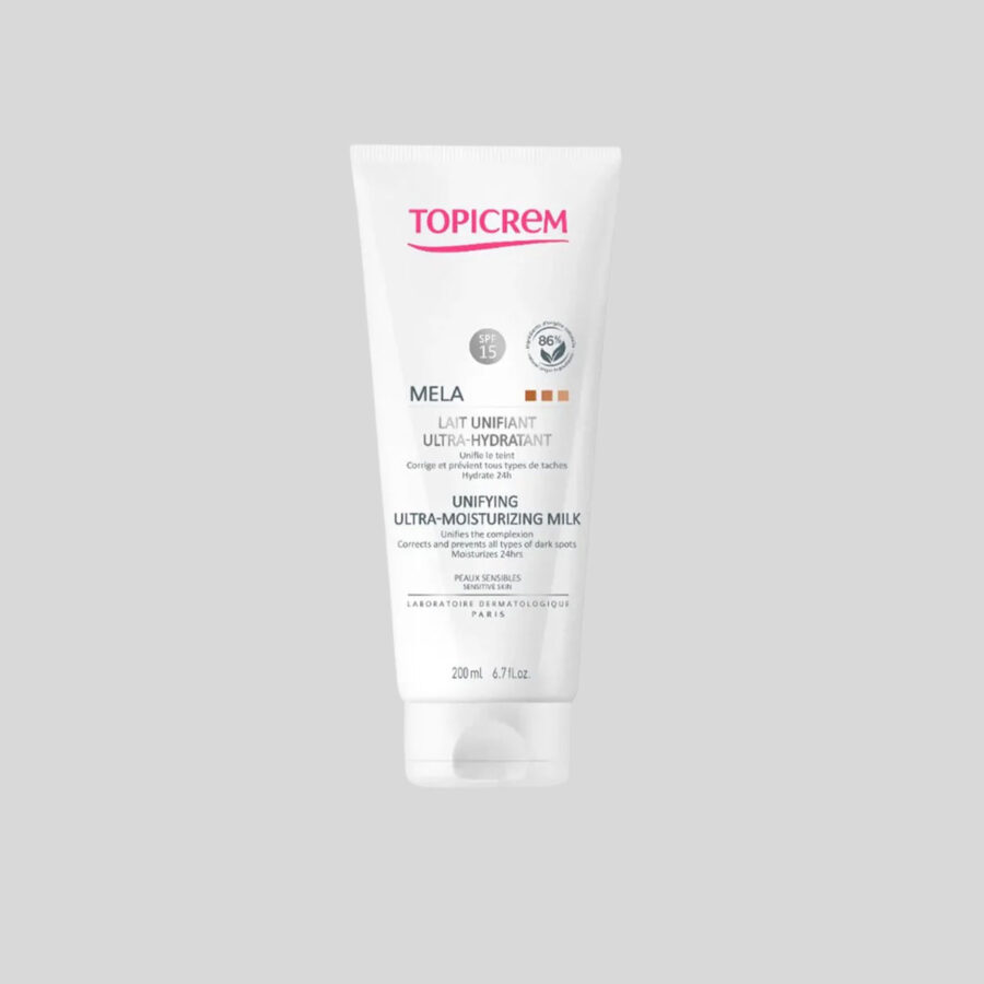 Topicrem Mela Unifying drėkinamasis kūno pienelis, 200 ml