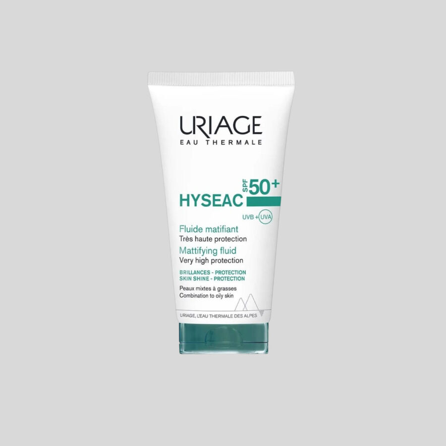 Uriage Hyseac Mattifying Fluid apsauginis fluidas veidui su SPF 50+, 50 ml