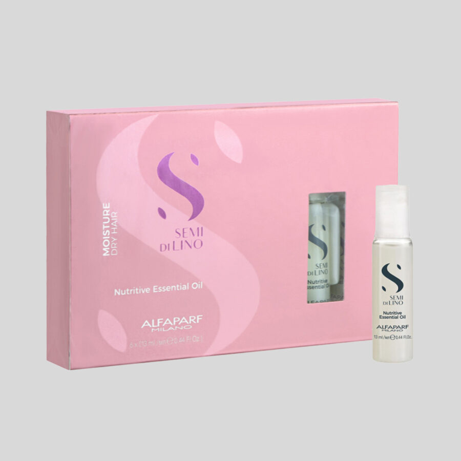 Alfaparf Milano Semi di Lino Moisture Nutritive maitinamasis plaukų aliejus ampulėse, 6 x 13 ml