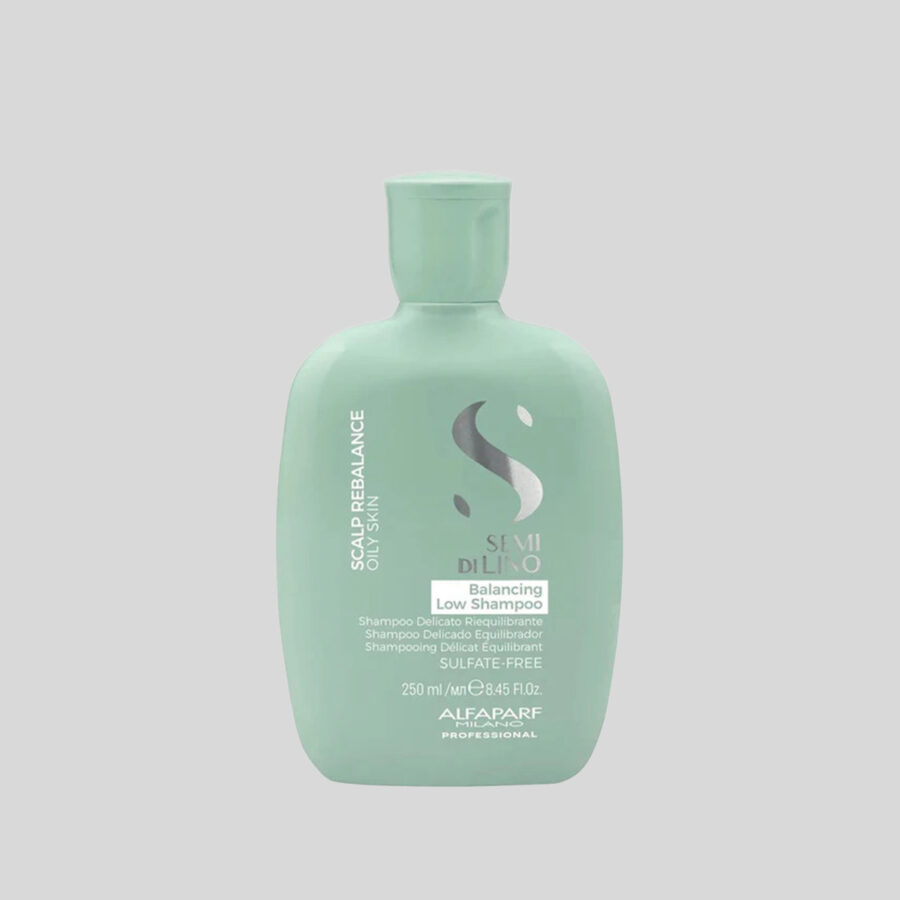 Alfaparf Milano Semi di Lino Scalp Rebalance Balancing balansuojamasis šampūnas riebiai galvos odai, 250 ml