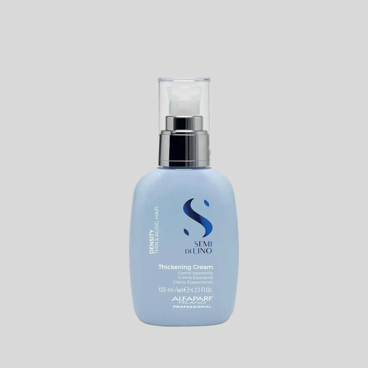 Alfaparf Milano Semi di Lino Density Thickening Leave-in nenuplaunamas plaukus tankinantis kremas, 125 ml