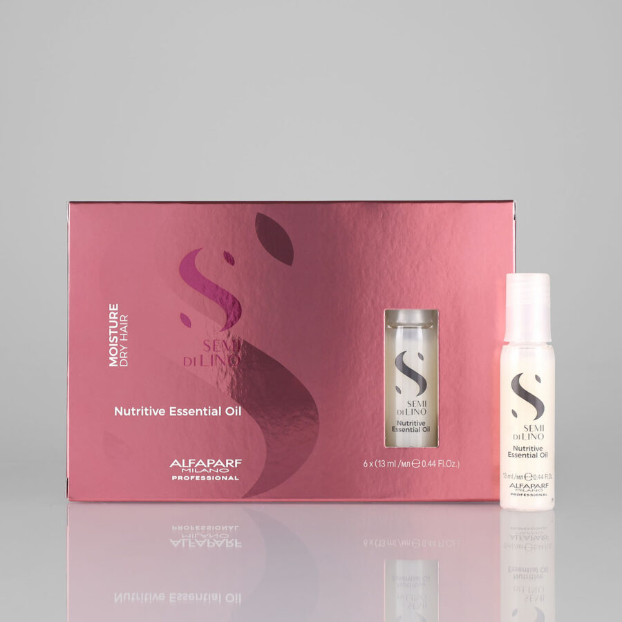 Alfaparf Milano Semi di Lino Moisture Nutritive maitinamasis plaukų aliejus ampulėse, 6 x 13 ml