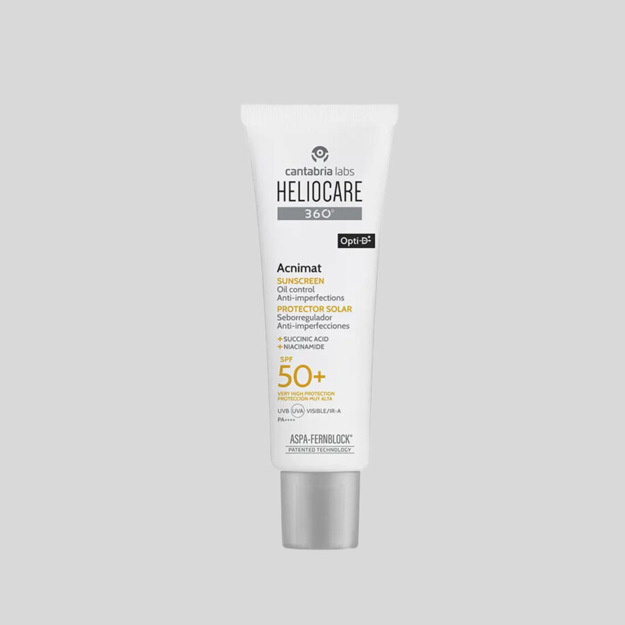 Heliocare 360° Acnimat kremas riebiai ir į aknę linkusiai odai SPF50, 50 ml