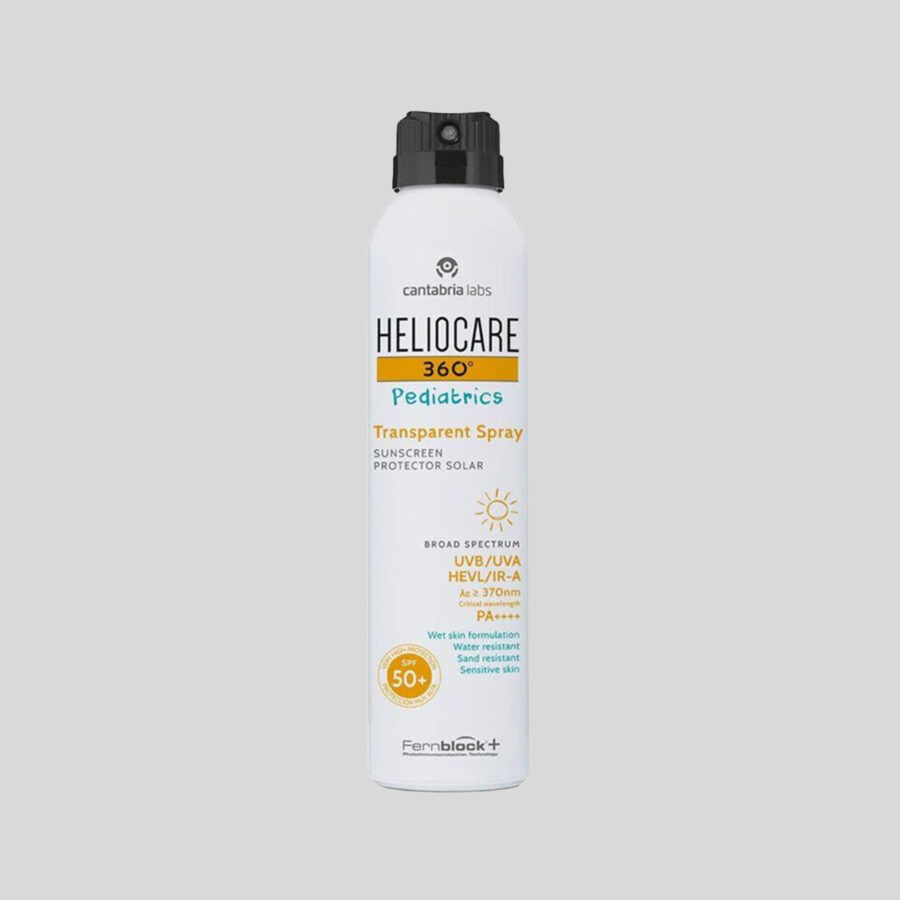 Heliocare 360° Pediatrics Transparent purškiama SPF50+ apsauga vaikams, 200 ml