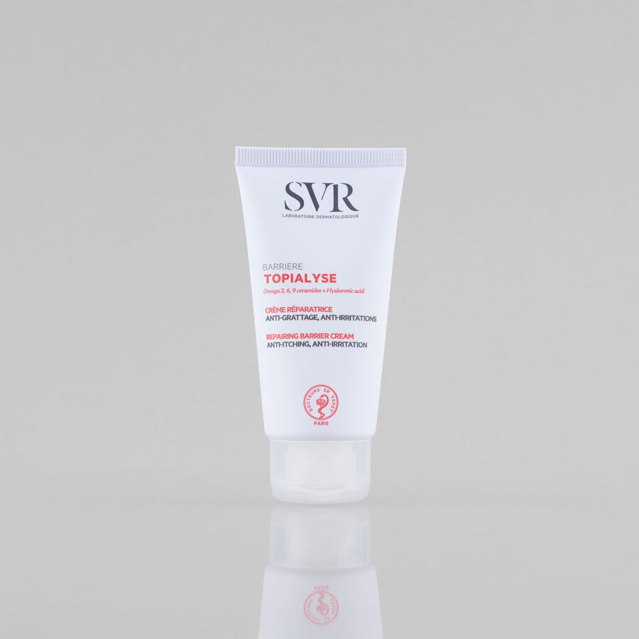 SVR Topialyse Barriere Cream barjerinis kremas į sudirgimus ir niežulį linkusiai odai, 50 ml