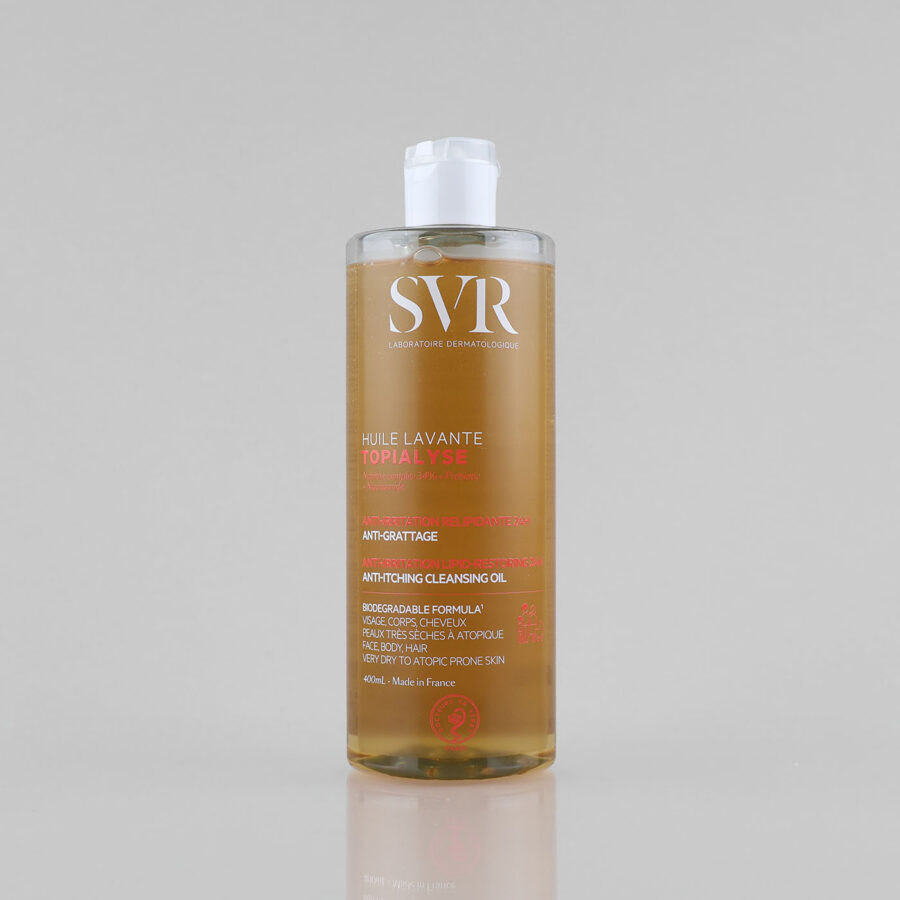 SVR Topialyse Huile Lavante Micellaire Anti-Itching Cleansing Oil micelinis aliejinis prausiklis nuo sudirgimo, 400 ml