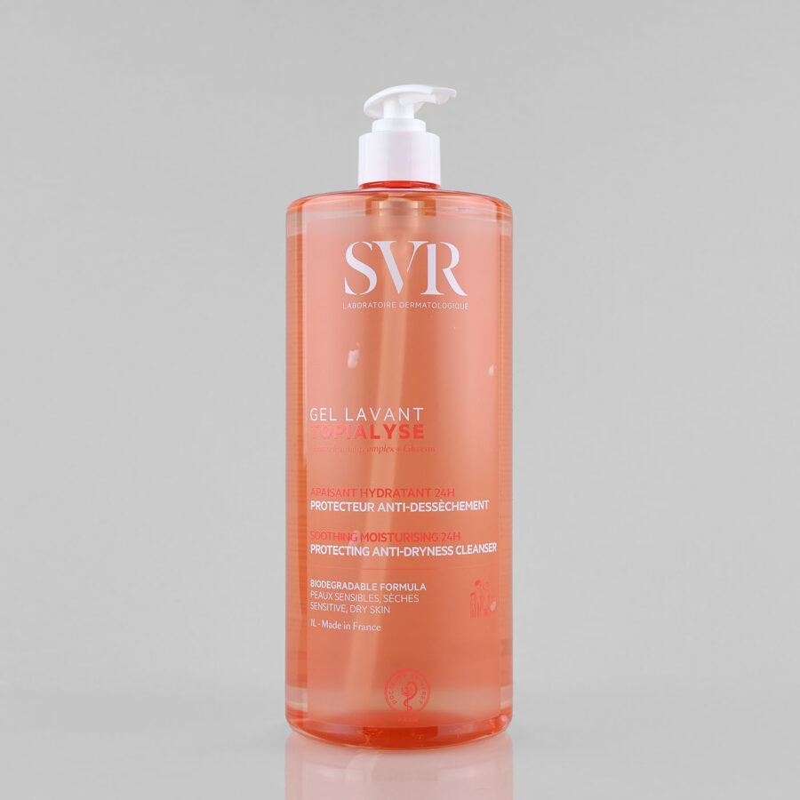 SVR Topialyse Soothing Moisturising Cleanser raminamasis drėkinamasis prausiklis, 1000 ml