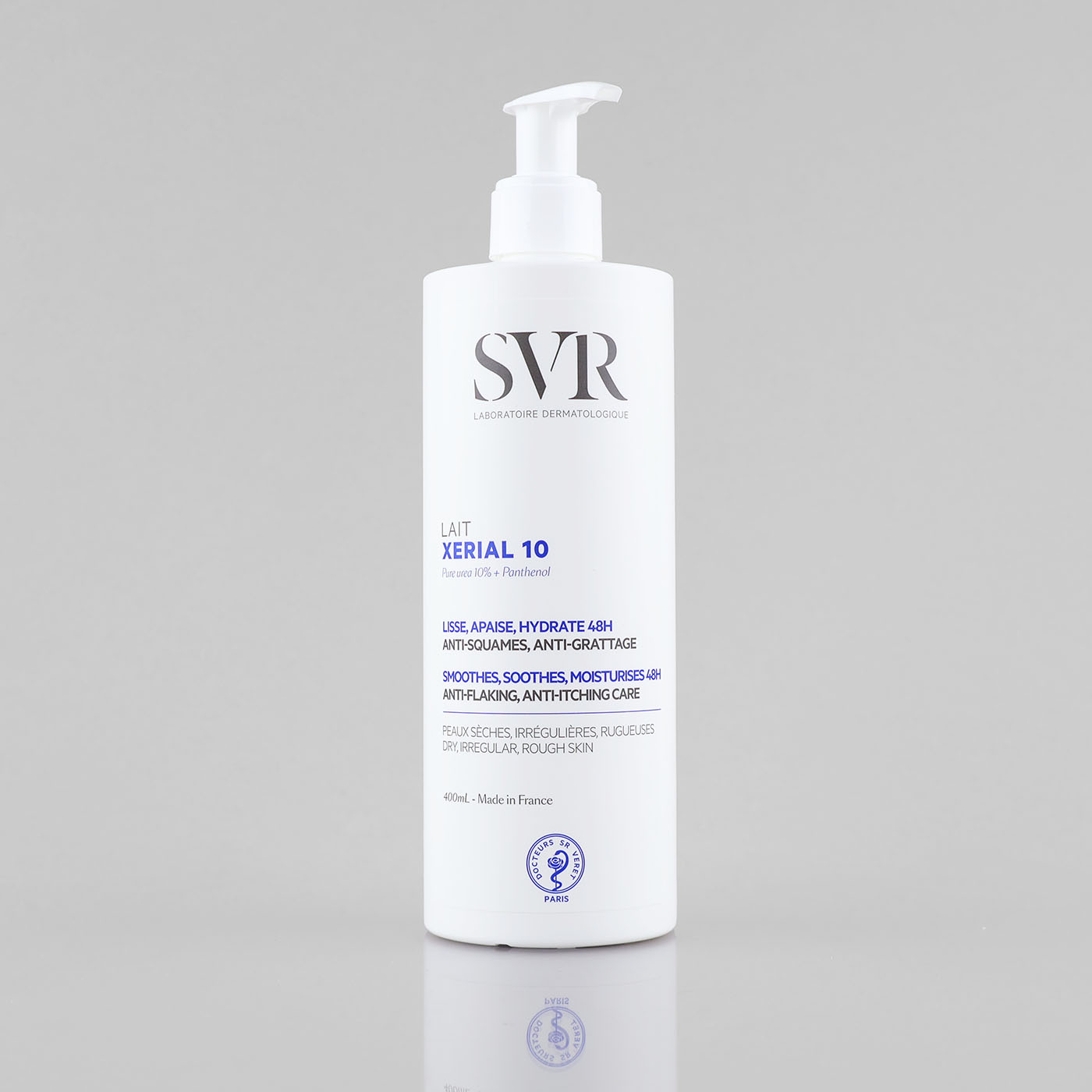 SVR Xerial 10 Body Lotion kūno losjonas su šlapalu 10% sausai ir šiurkščiai odai, 400 ml