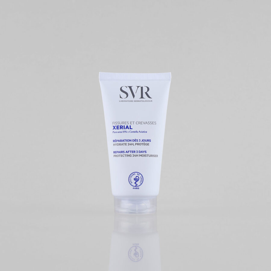SVR Xerial Fissures & Crevasses kojų kremas su šlapalu 15% itin sausoms, šiurkščioms pėdoms 50 ml