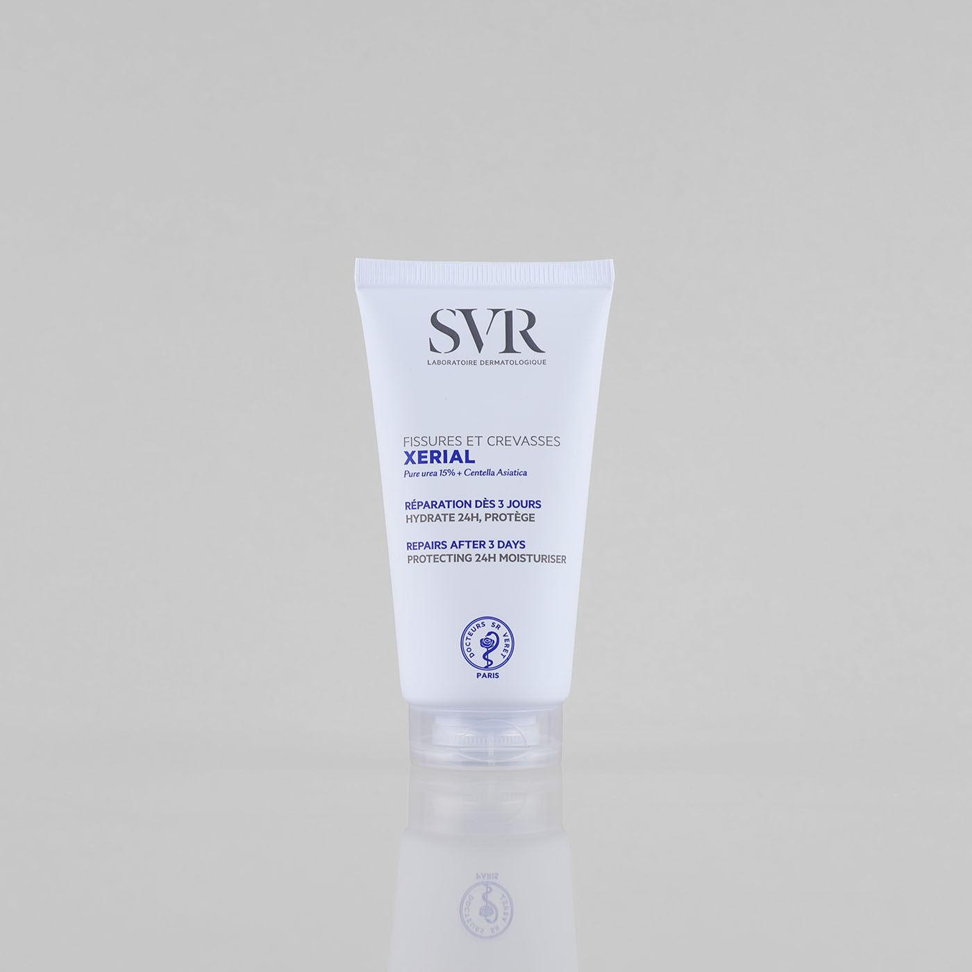 SVR Xerial Fissures & Crevasses kojų kremas su šlapalu 15% itin sausoms, šiurkščioms pėdoms 50 ml
