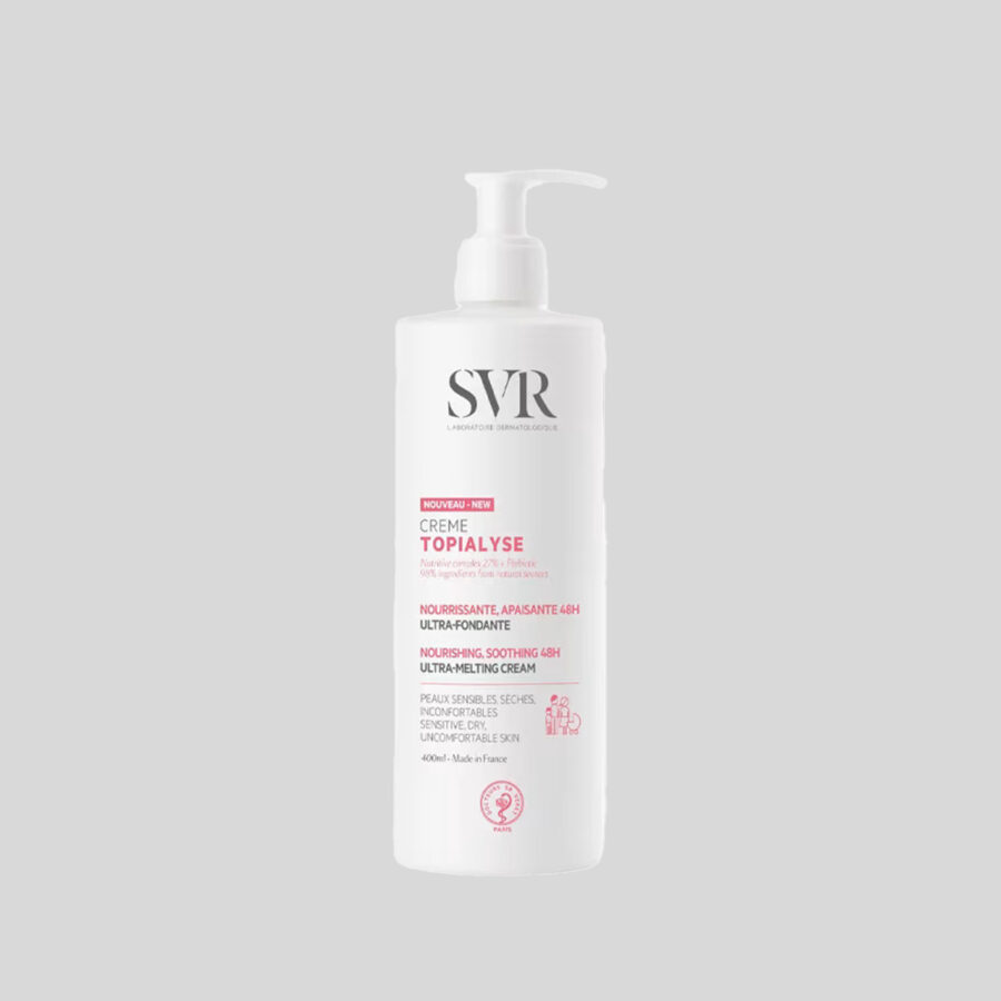 SVR Topialyse Cream Nourishing Soothing 48H maitinamasis kūno kremas sausai ir atopiškai odai, 400 ml