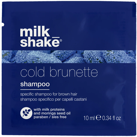 Milk Shake Cold Brunette Shampoo šampūnas rudiems plaukams, 10 ml