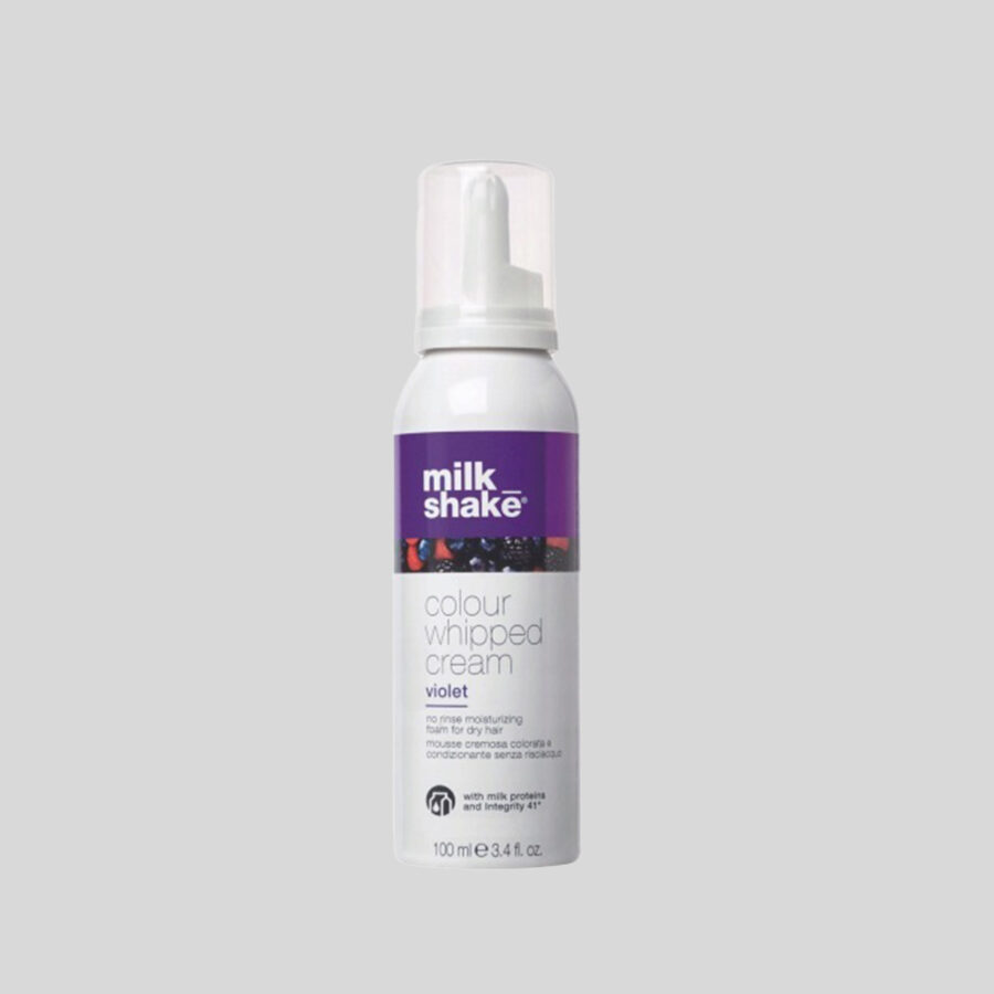 Milk Shake Colour Whipped Cream Violet kondicinuojančios dažančios putos plaukams, 100 ml