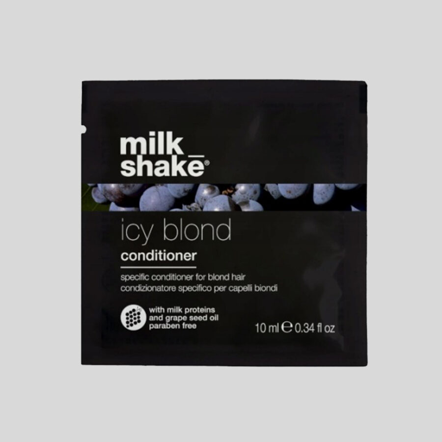 Milk Shake Icy Blond Conditioner tonuojantis kondicionierius šviesiems plaukams, 10 ml