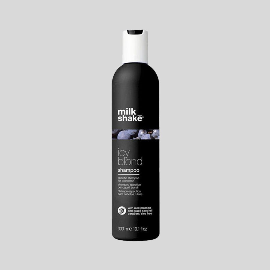 Milk Shake Icy Blond Shampoo tonuojantis šampūnas šviesiems plaukams, 300 ml
