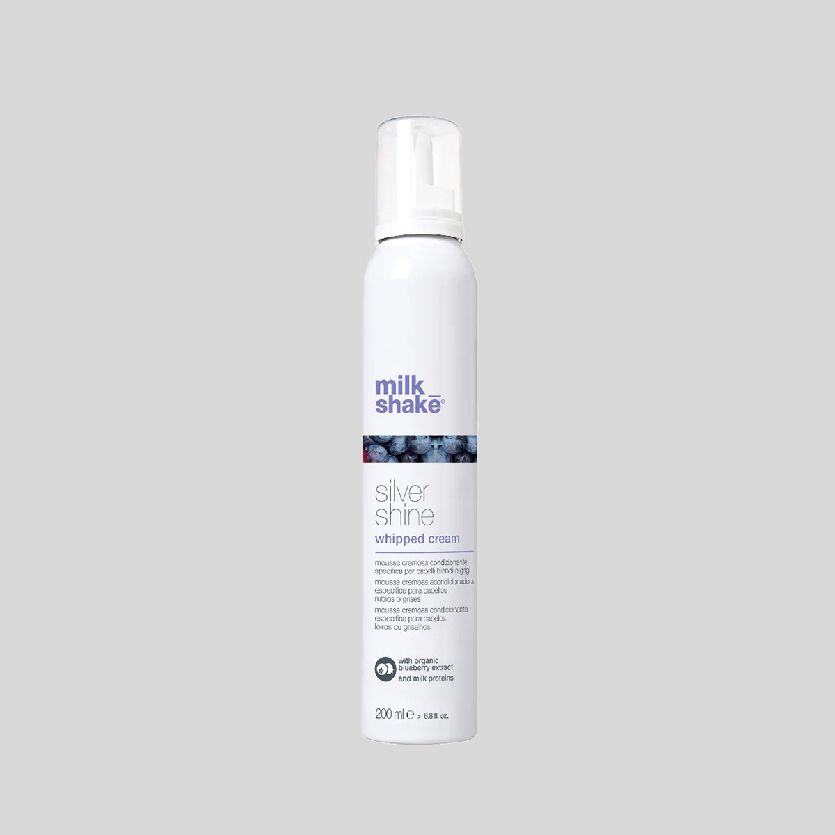 Milk Shake Silver Shine Whipped Cream plaukų putos šviesiems plaukams, 200 ml