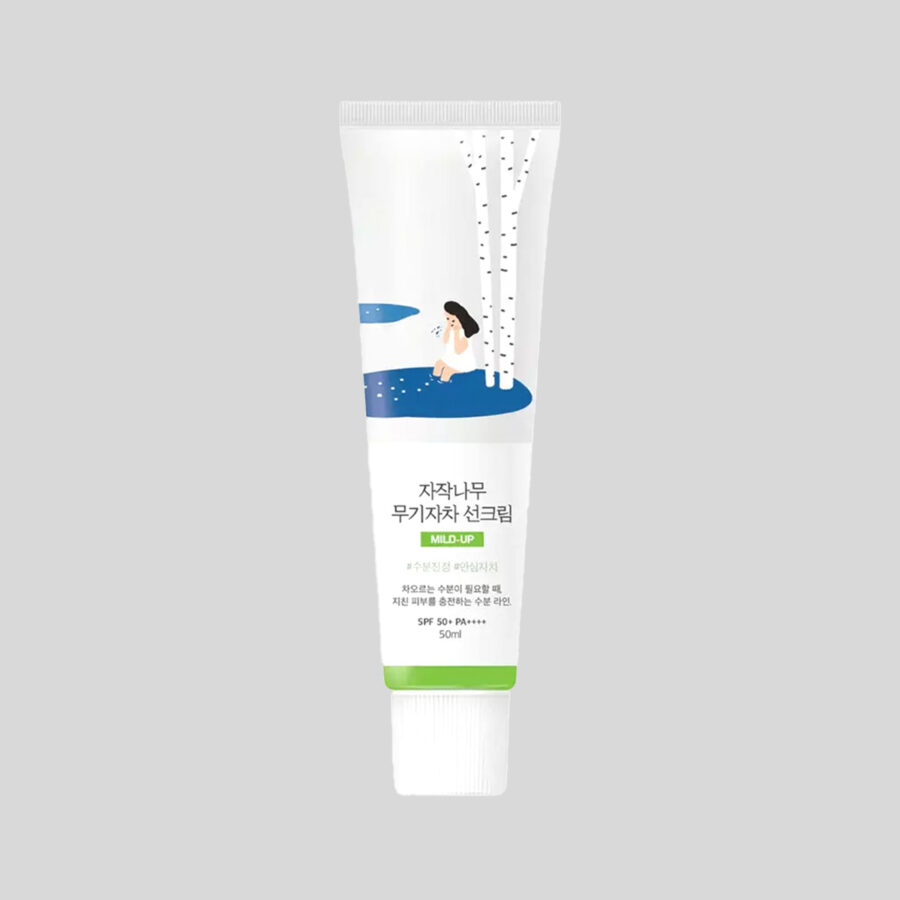 Round Lab Birch Juice Mild-Up Sunscreen SPF50+ PA++++ apsauginis veido kremas nuo saulės, 50 ml