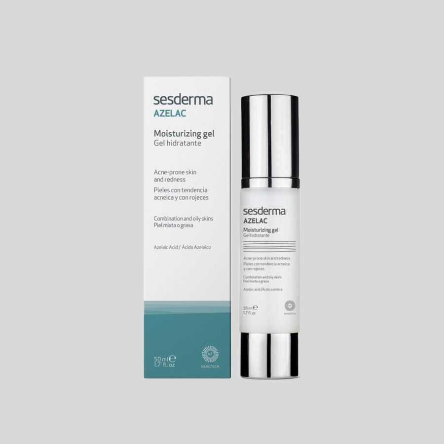 Sesderma Azelac Moisturizing Gel raudinį mažinantis veido gelis, 50 ml