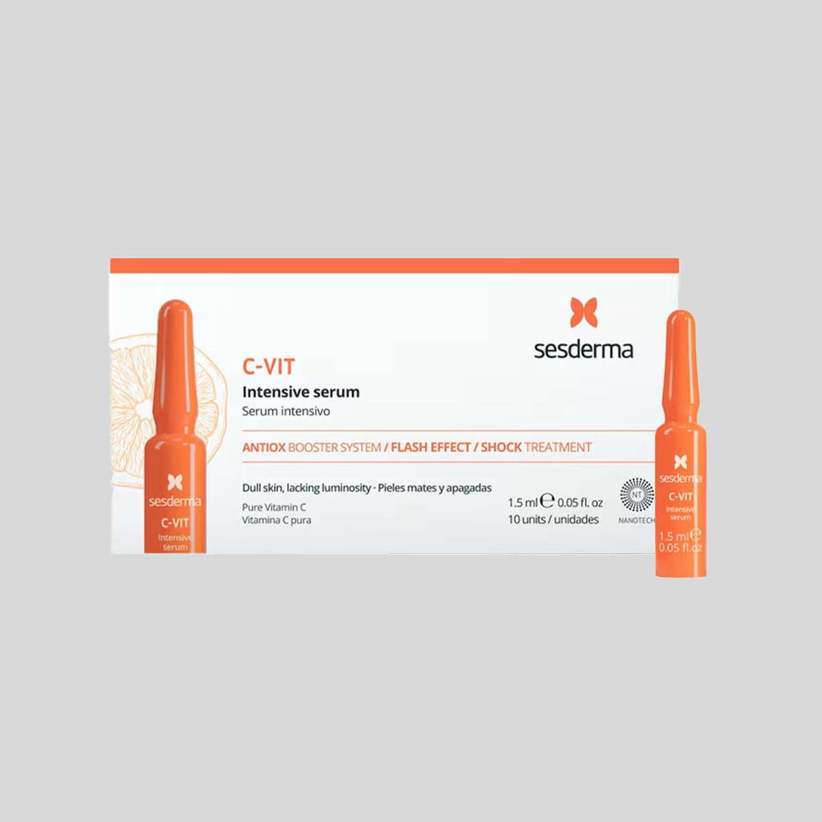 Sesderma 12% C-VIT Intensive Serum intensyvaus veido serumo ampulės, 10 vnt. x 1,5 ml