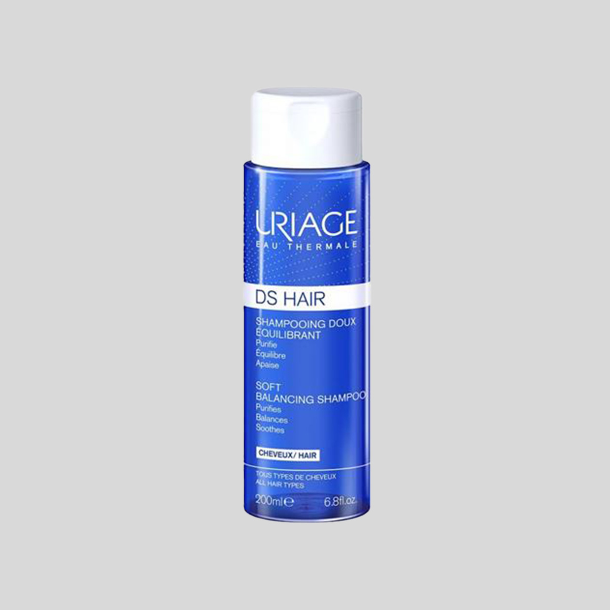 Uriage DS HAIR Soft Balancing Shampoo valomasis šampūnas jautriai galvos odai, 200 ml