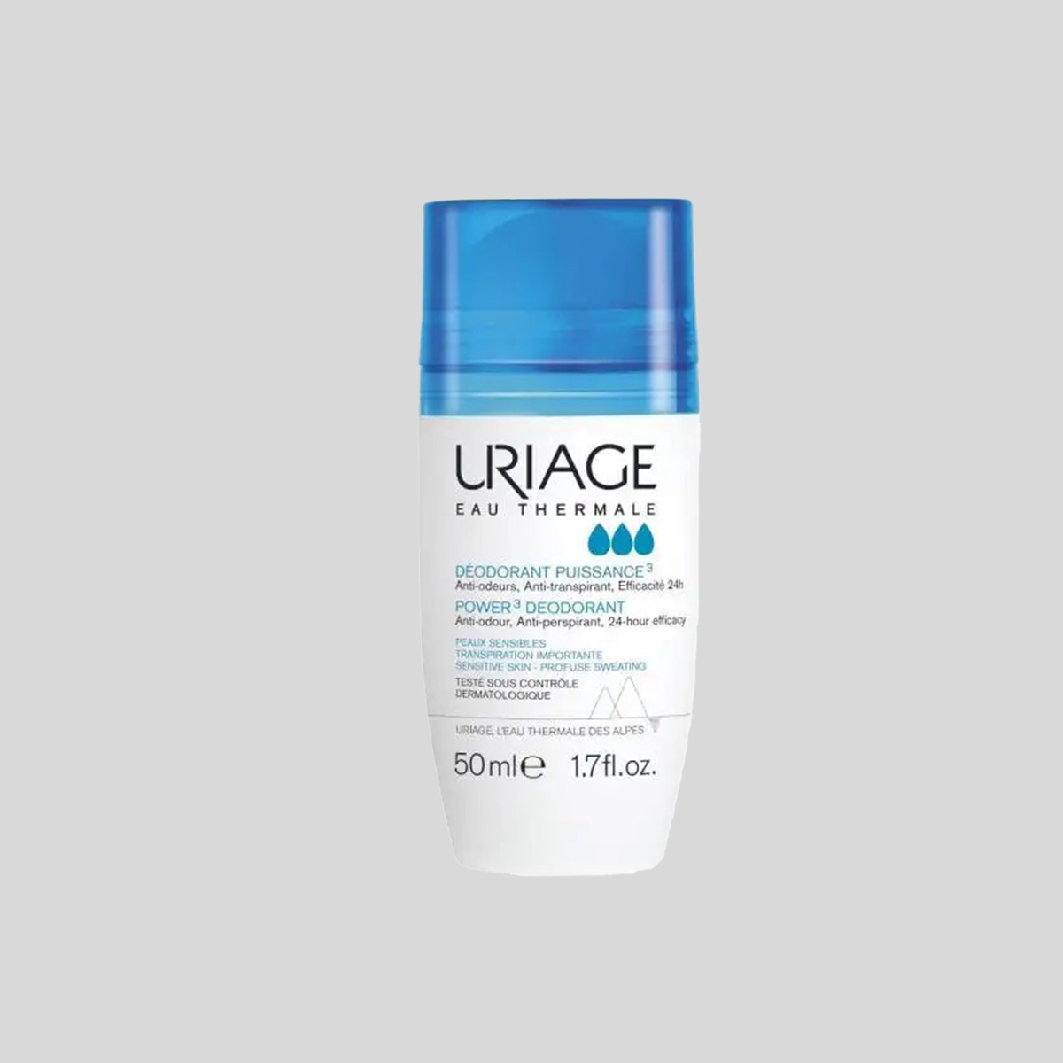 URIAGE Power 3 Deodorant ruloninis dezodorantas-antiperspirantas, 50 ml