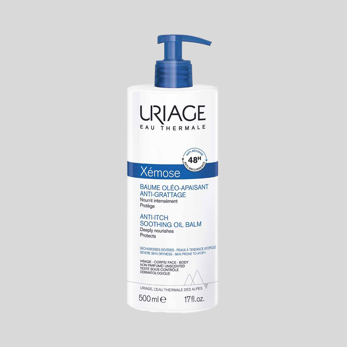 Uriage Xemose Anti-Itch Soothing Oil Balm raminamasis balzamas nuo niežėjimo, 500 ml