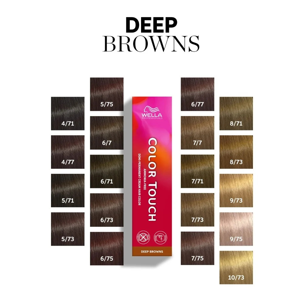 Wella Professionals Color Touch Deep Browns plaukų dažai be amoniako, 60 ml