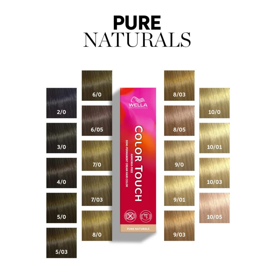Wella Professionals Color Touch Pure Naturals plaukų dažai be amoniako, 60 ml