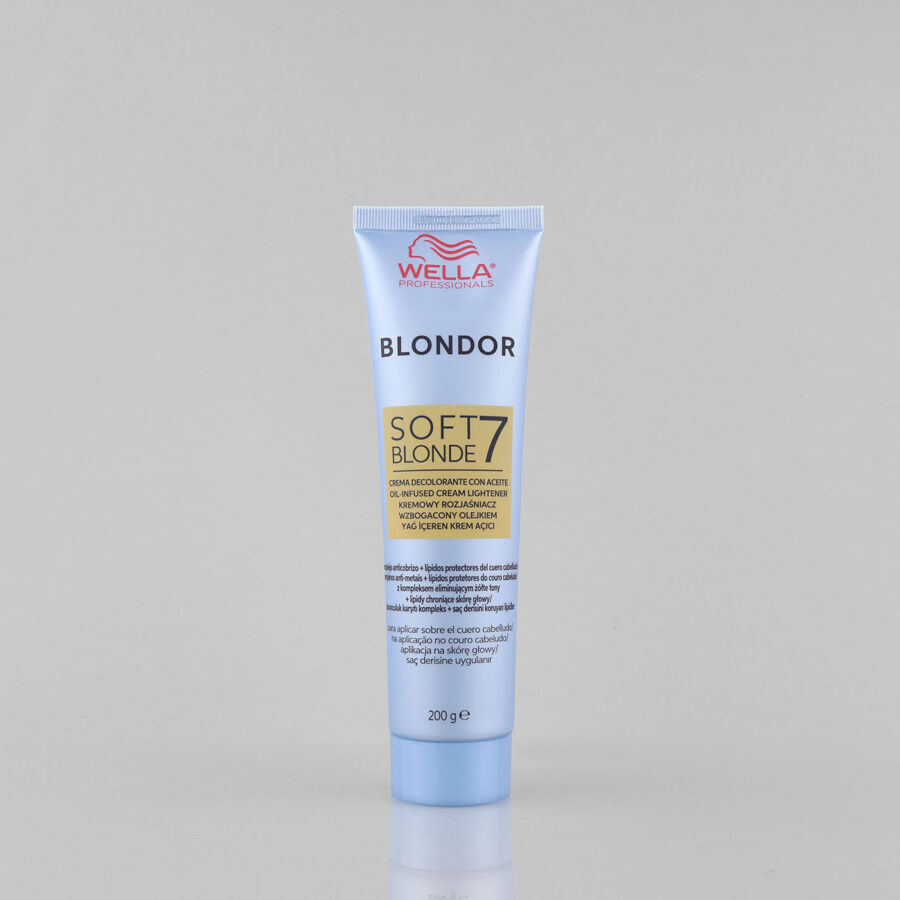 Wella Professionals Blondor Soft Blonde 7 šviesinamasis plaukų kremas, 200 g