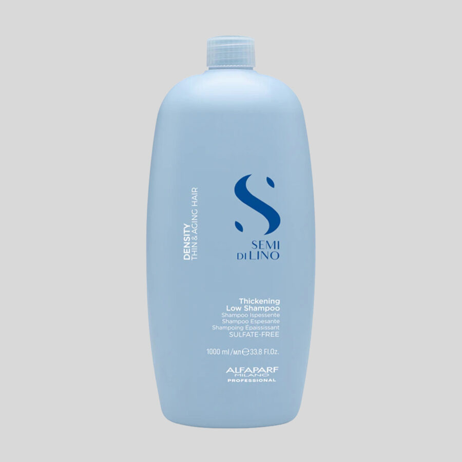 Alfaparf Milano Semi Di Lino Density Thickening Low Shampoo šampūnas ploniems plaukams, 1000 ml