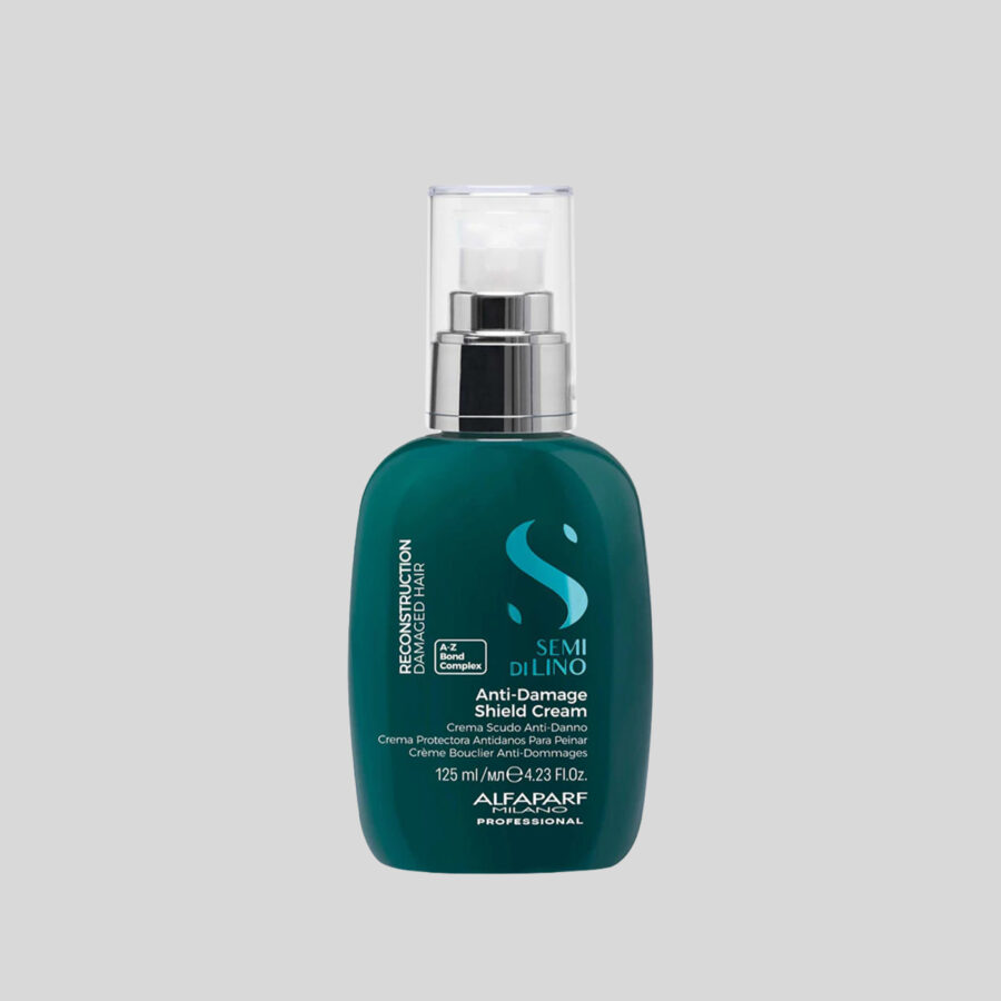 Alfaparf Milano Semi Di Lino Reconstruction Anti-Damage Shield Cream atkuriamasis nenuplaunamas plaukų kremas, 125 ml
