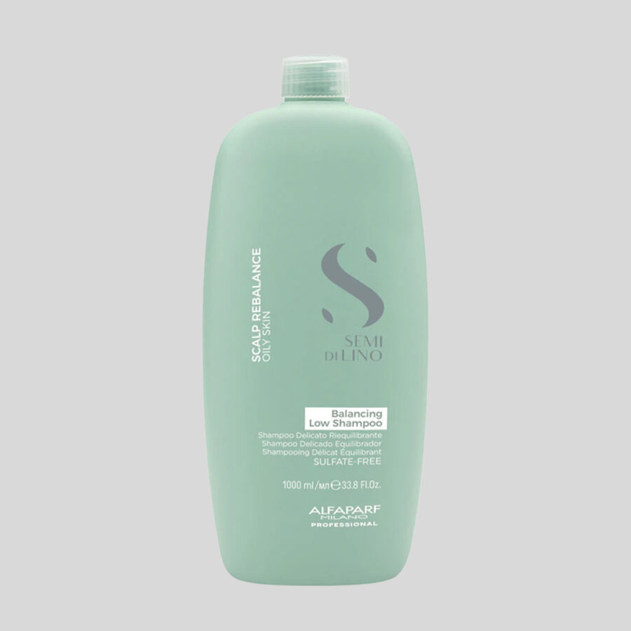 Alfaparf Milano Semi Di Lino Scalp Rebalance Balancing Low Shampoo šampūnas riebiai galvos odai, 1000 ml