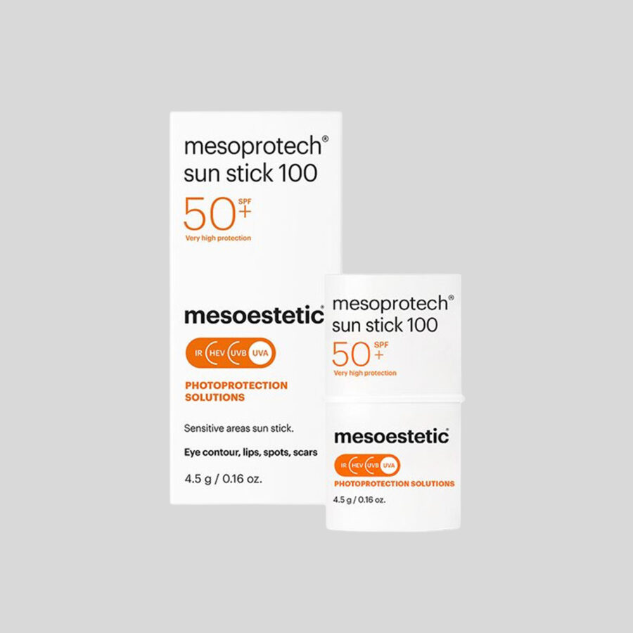 Mesoestetic Mesoprotech Sun Stick SPF 50+ apsauginis pieštukas jautrioms zonoms, 4,5 g