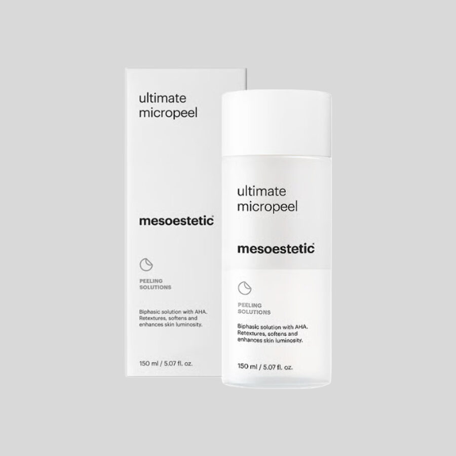 Mesoestetic Ultimate Micropeel šveičiamasis veido skystis, 150 ml