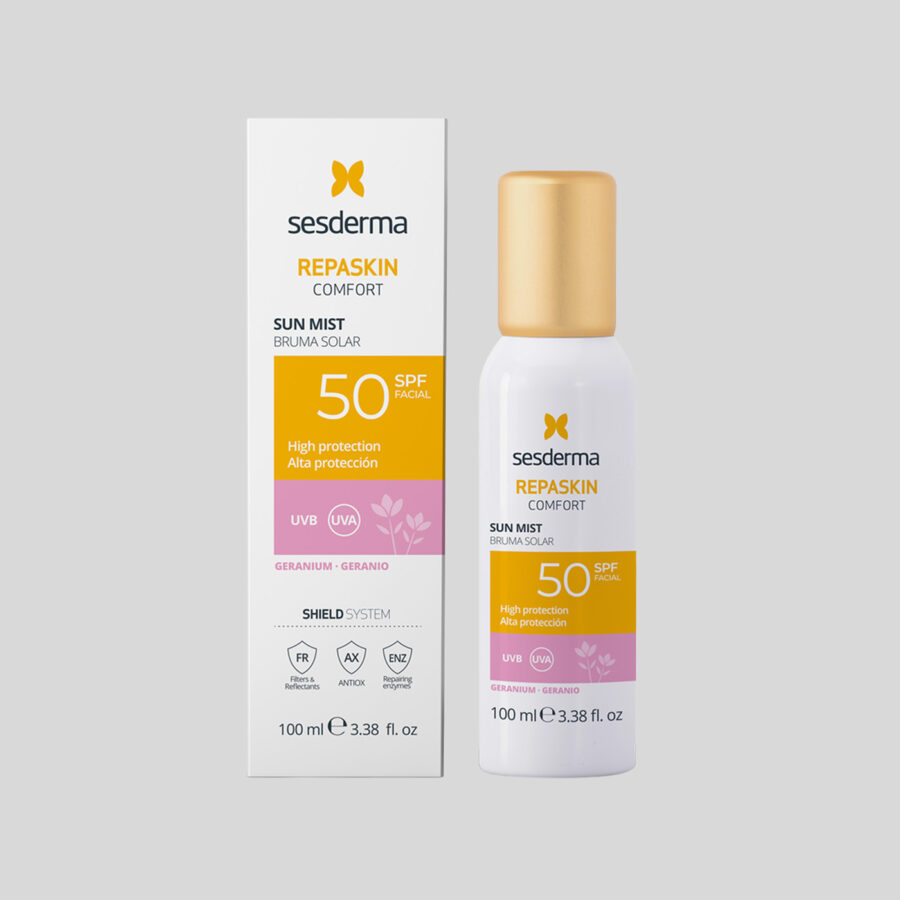 Sesderma Repaskin Geranium apsauginė dulksna nuo saulės SPF 50, 100 ml
